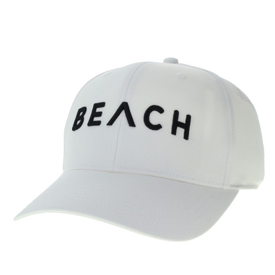 Beach Flex Stretch Embossed Sized Cap - White, Legacy