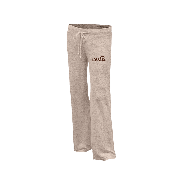 Womens CSULB Cuddle Pants - Brown, Boxercraft