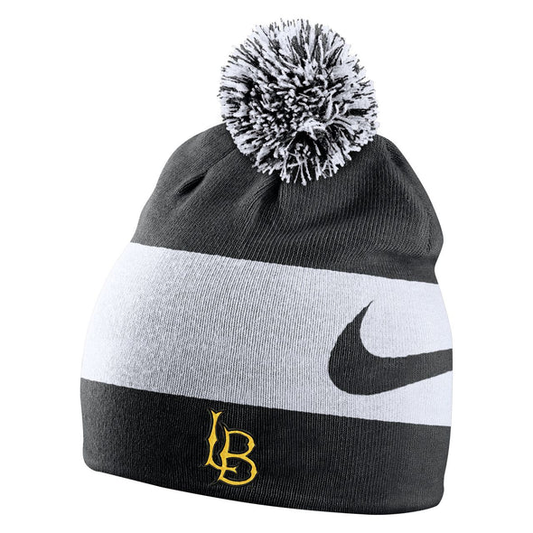 CSULB Trail Stripe Beanie - Black, Nike