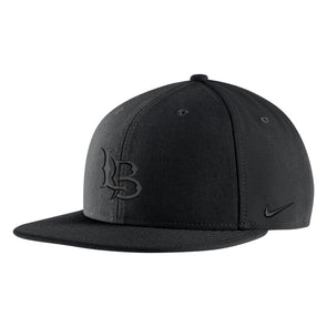 LB Blk/Blk Pro Flatbill Cap - Black, NIKE