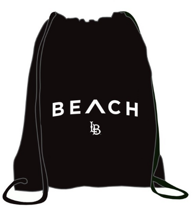 Beach Caret LB Drawstring Backpack - Black