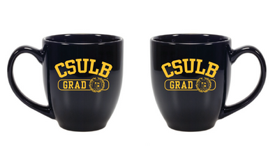 Grad 2024 CSULB Seal Bistro Mug - Black, Neil