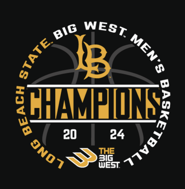 CSULB Big West Champion Tee - Black, Blue 84