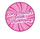 LBSU Swirl Circle Sticker 2" - Pink, SDS Design