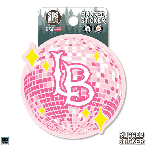 LB Disco Ball Sticker - Pink, SDS Design