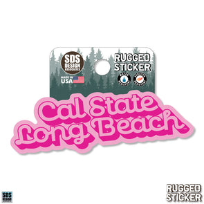 2" CSULB Doll Script Sticker - SDS