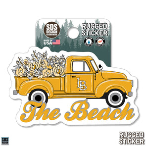 Beach Truck Flowers Sticker 2" - SDS Design