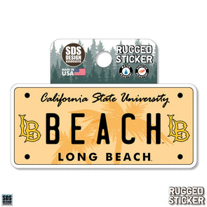 CSULB License Plate Sticker 2" - SDS Design