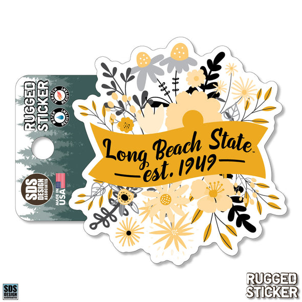 LBSU Ribbon Flowers Sticker 2" - SDS Design