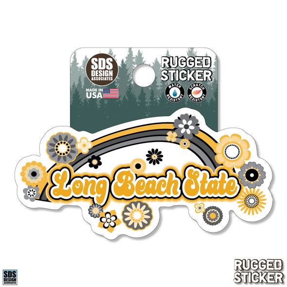 LBSU Rainbow Flowers Sticker 2" - SDS Design