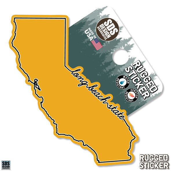 LBSU Script State Outline Sticker 2" - SDS Design