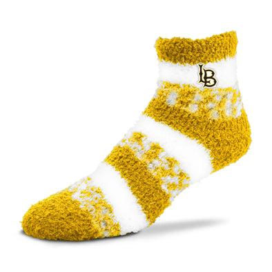 LB Pro Stripe Socks - Gold/White, For Bare Feet