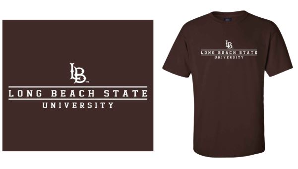 LB Over LBSU Tee - Espresso, MV Sport – Long Beach State Official Store