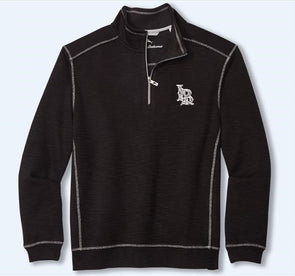 LB 1/2 Zip Sweatshirt - Black, Tommy Bahama