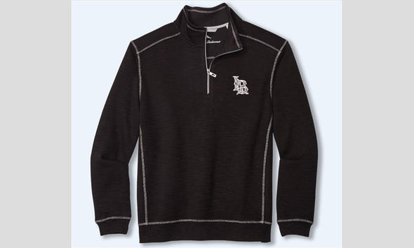 LB 1/2 Zip Sweatshirt - Black, Tommy Bahama