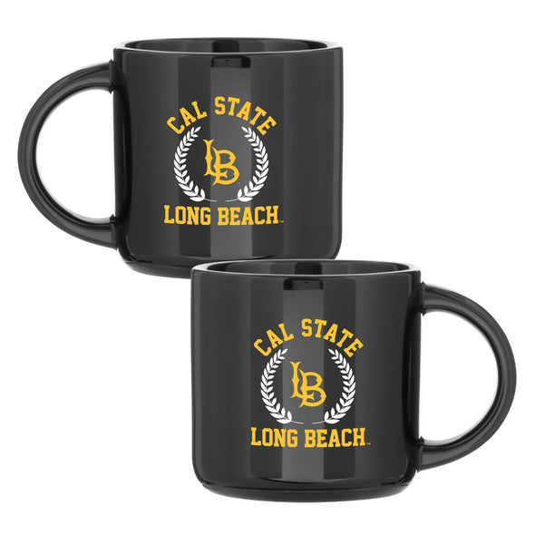 CSULB LB Wreath Mug - Black, Neil