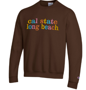 CSULB Multi Color Crew - Brown, Champion