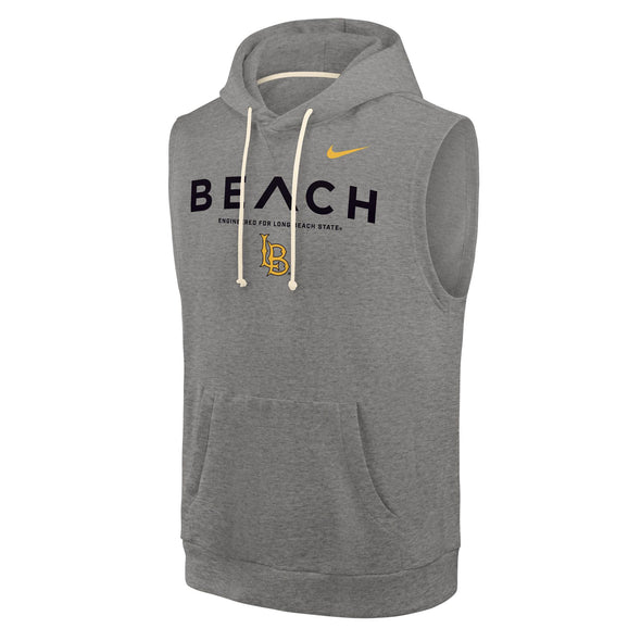 LB Dri Fit Sleeveless Hood - Gray, Nike