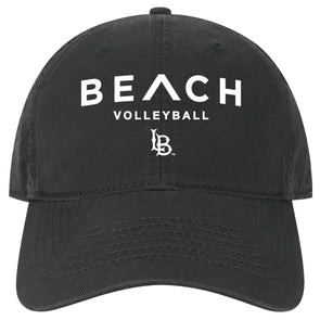 Beach Caret Volleyball Twill Cap - Black/White EZA, Legacy