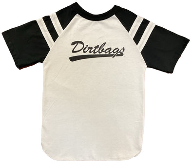 Youth Dirtbags 3/4 Baseball T-Shirt - White/Black, Third Street