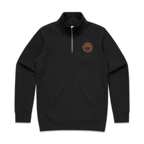 CSULB Patch 1/4 Zip - Black, Uscape