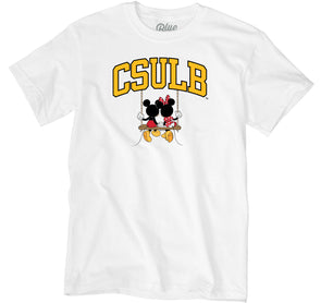 CSULB Mickey Swing T-Shirt - White, Blue 84