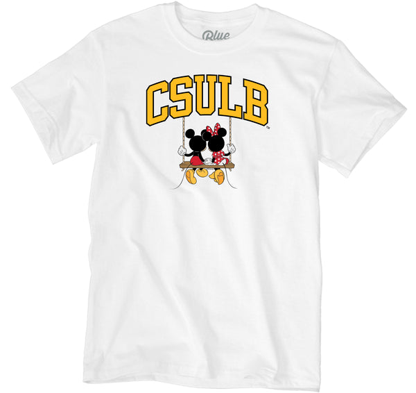 CSULB Mickey Swing T-Shirt - White, Blue 84 – Long Beach State