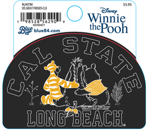 CSULB Pooh Great Friends Sticker - Navy, Blue 84