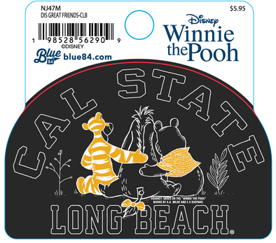 CSULB Pooh Great Friends Sticker - Navy, Blue 84