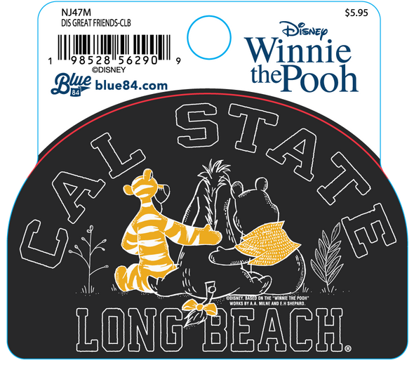 CSULB Pooh Great Friends Sticker - Navy, Blue 84