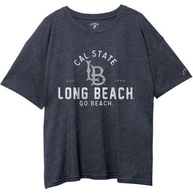 Womens CSULB LB Oversized Tee - Navy, League