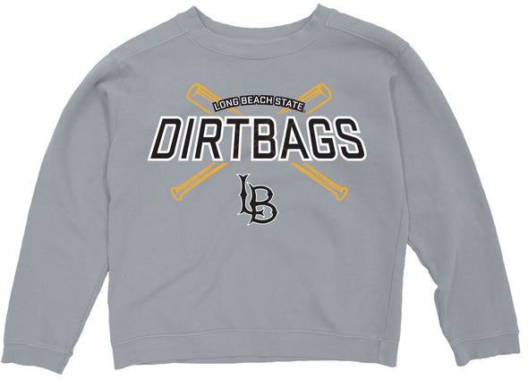 Youth Dirtbags LB Crewneck - Gray, Blue 84