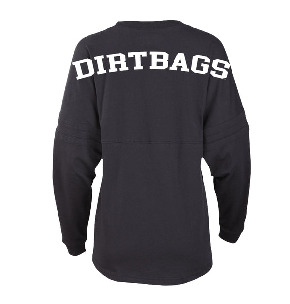 Women's Dirtbags LB Pom Jersey - Black, Boxercraft