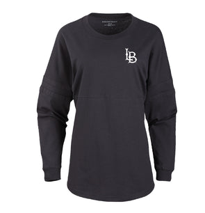 Women's Dirtbags LB Pom Jersey - Black, Boxercraft