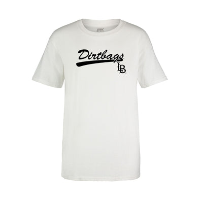 Youth Dirtbags LB Script Tee - White, MV Sport