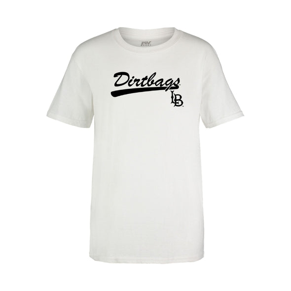 Youth Dirtbags LB Script Tee - White, MV Sport