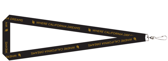 Where California Dreams 3/4 Satin Lanyard - Gold, Neil