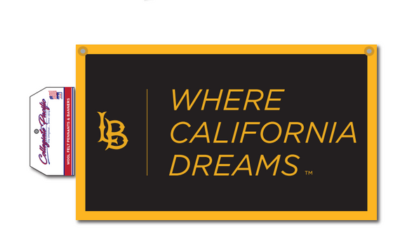 Where California Dreams Pennant - Black, Collegiate Pacific