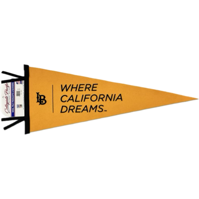 Where California Dreams Pennant - Gold, Collegiate Pacific