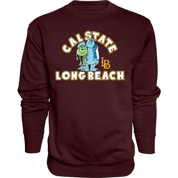 CSULB Monsters Uni Crew - Maroon, Blue 84