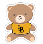 CSULB Teddy Bear Rugged Sticker 2" - SDS Design