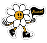 CSULB Walking Daisy Rugged Sticker 2" - SDS Design