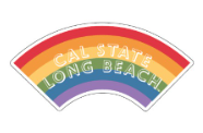 CSULB Rainbow Arch Rugged Sticker 2" - SDS Design