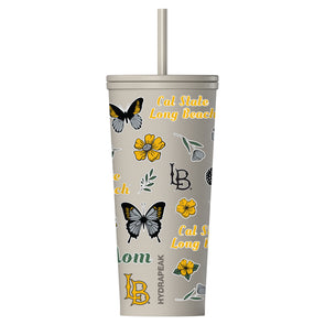 Mom CSULB Floral Tumbler - Stone, Spirit