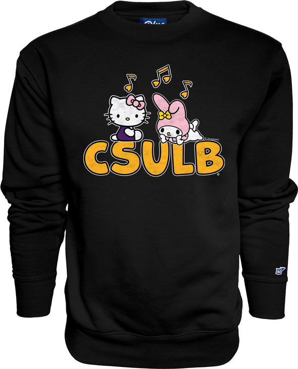 CSULB Hello Kitty Musical Crewneck - Black, Blue 84