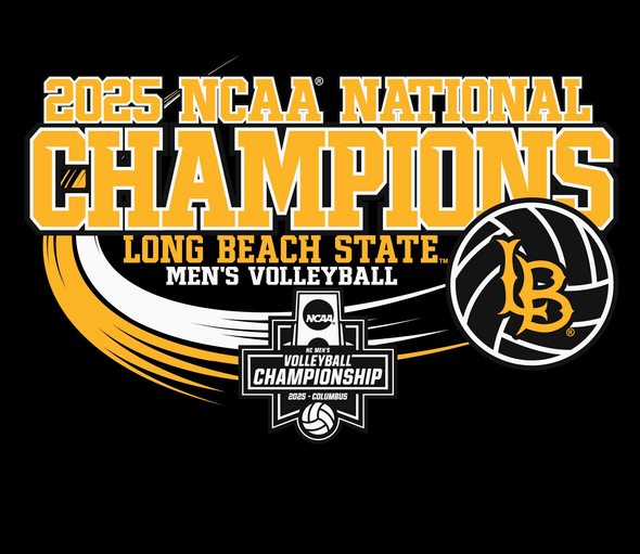 2025 NCAA Men's Volleyball Champion Tee - Black, Blue 84