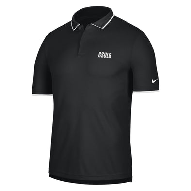 CSULB Collegiate Trim Polo - Black, Nike