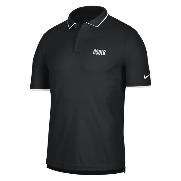 CSULB Collegiate Trim Polo - Black, Nike