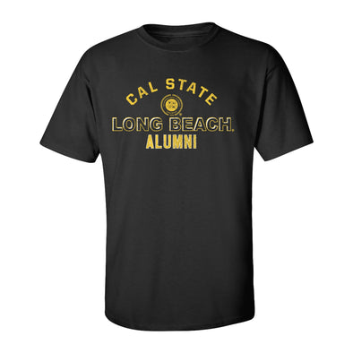 Alumni CSULB Spell Out Seal T-Shirt - Black, MV Sport