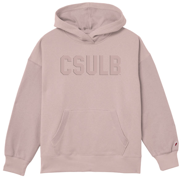 Women's CSULB Reverse Fleece Hood - Pink, League
